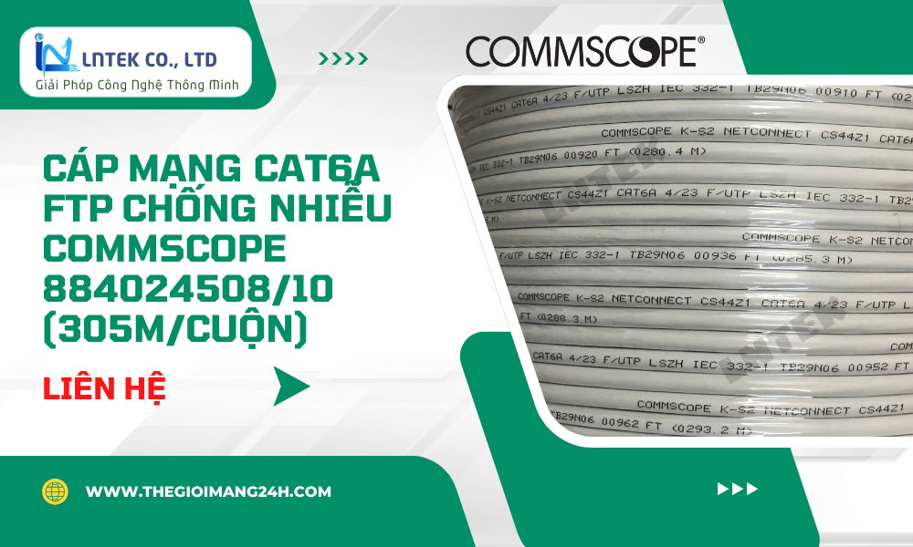 Dây Cáp mạng Cat6A CommScope FTP chống nhiễu 884024508 10 _LNTEK