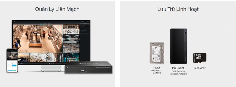 Camera IP wifi không dây TP-Link VIGI C540-W 4MP Full color, đàm thoại