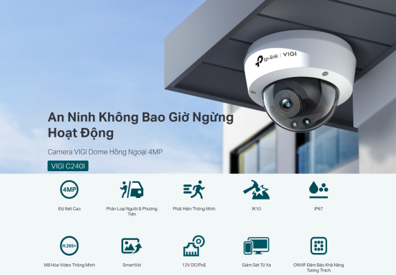 Camera Wifi Dome 4MP TP-Link VIGI C240I