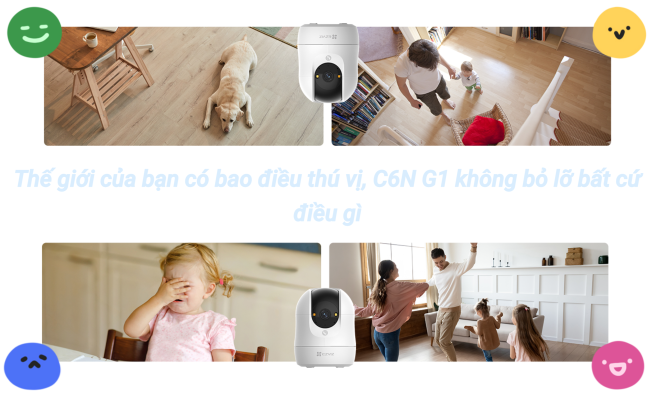 Camera Wifi thông minh Ezviz C6N G1 chính hang