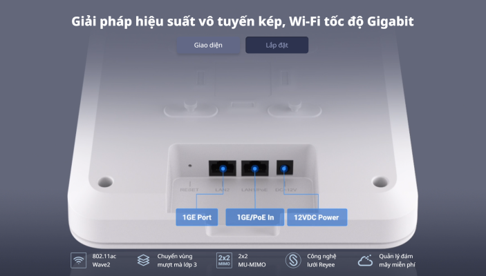 Bộ Phát WiFi RUIJIE RG-RAP2200(E)_LNTEK