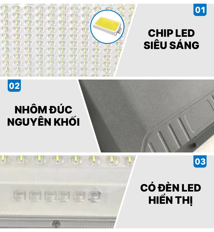 Đèn Năng Lượng Mặt Trời 200W mắt ngọc