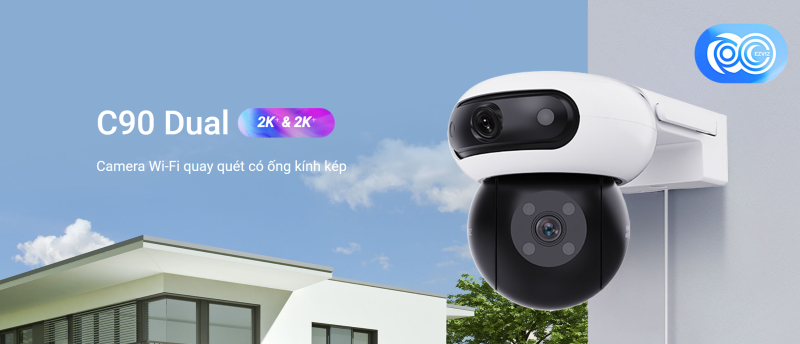 Camera Ngoài Trời WiFi Ezviz C90 Dual 2K+ (4MP + 4MP)