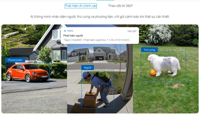 Camera wifi AI ngoai troi tapo sieu net 4k