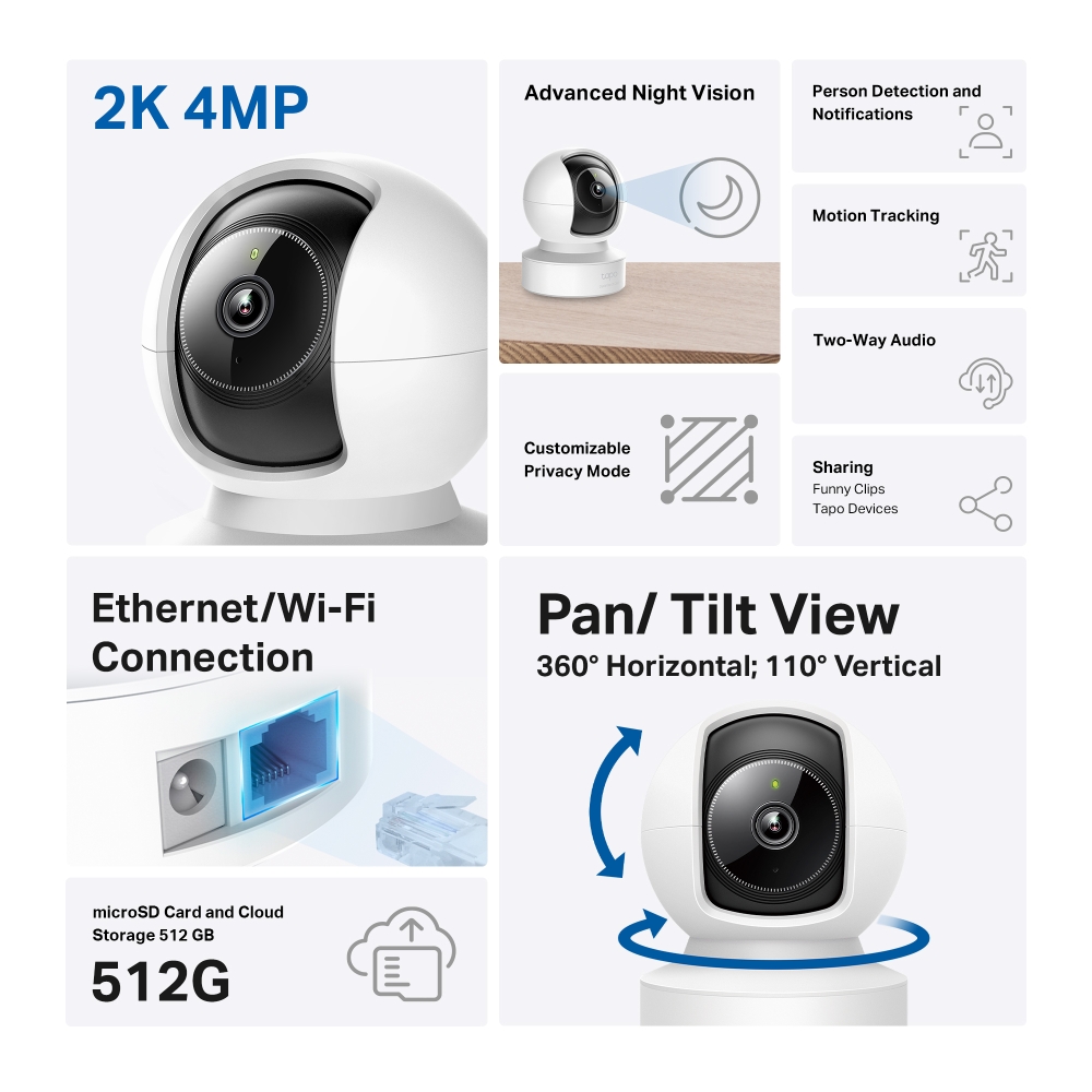 Camera AI WiFi 4MP Phát Hiện Chuyển Động Xoay 360° TP-Link Tapo C222 chính hãng_LNTEK Camera AI WiFi 4MP Phát Hiện Chuyển Động Xoay 360° TP-Link Tapo C222 chính hãng_LNTEK