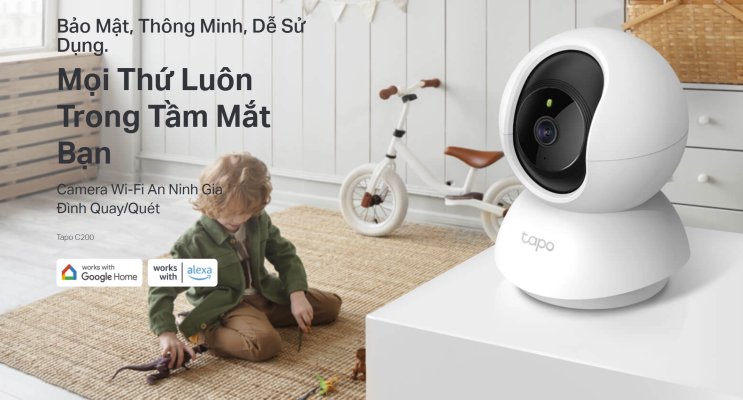 Camera WiFi 360° TP-Link Tapo C200 Full HD 1080P
