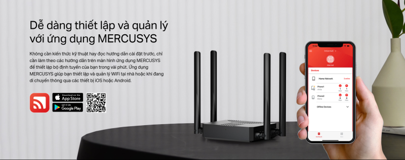 Router WiFi 6 Mercusys MR62X AX1500