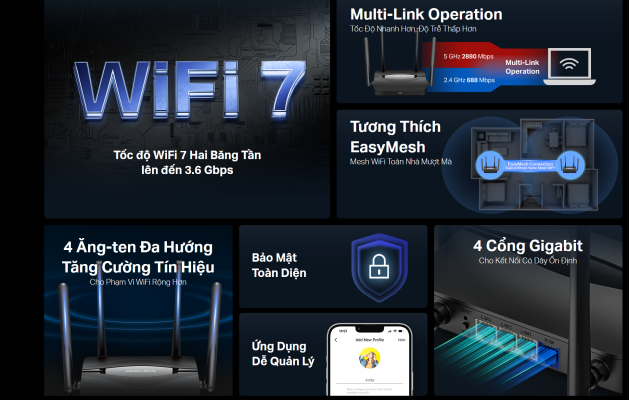 Wifi 7 Mercusys MR27BE_LNTEK