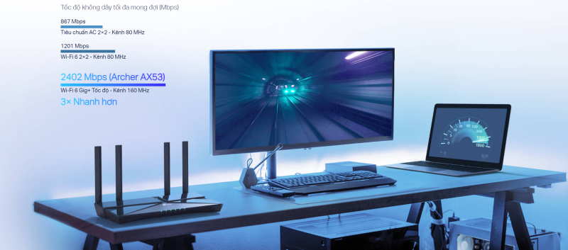 Wifi TP-Link Archer AX53 Chuẩn Wifi 6 AX3000.