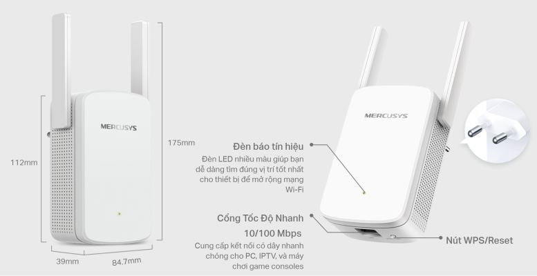 Repeater WiFi 5 Mercusys ME30 AC1200_LNTEK.