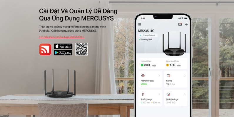 Router WiFi Mercusys MB235-4G chinh hang_LNTEK