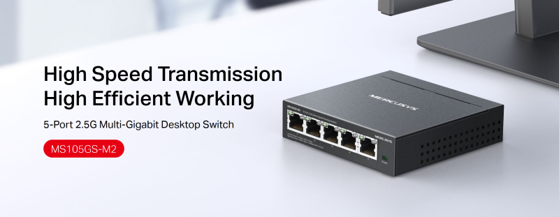 Switch 5 Cổng 2.5G Mercusys MS105GS-M2_LNTEK