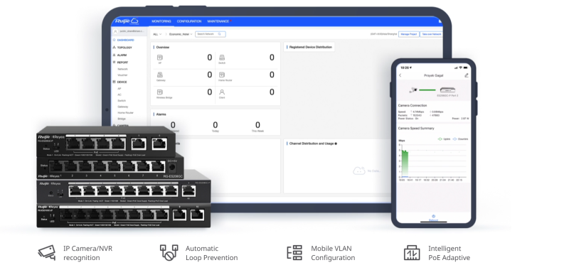 Switch POE RUIJIE RG-ES220GS-P Layer 2 Smart Managed PoE