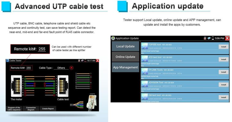 Màn Hình Test Camera CCTV Noyafa NF-IPC715 chinh hang_LNTEK