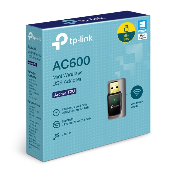 Thiết Bị Thu Phát USB WiFi TP-Link Archer T2U Băng Tần Kép AC600_LNTEK Thiết Bị Thu Phát USB WiFi TP-Link Archer T2U Băng Tần Kép AC600_LNTEK