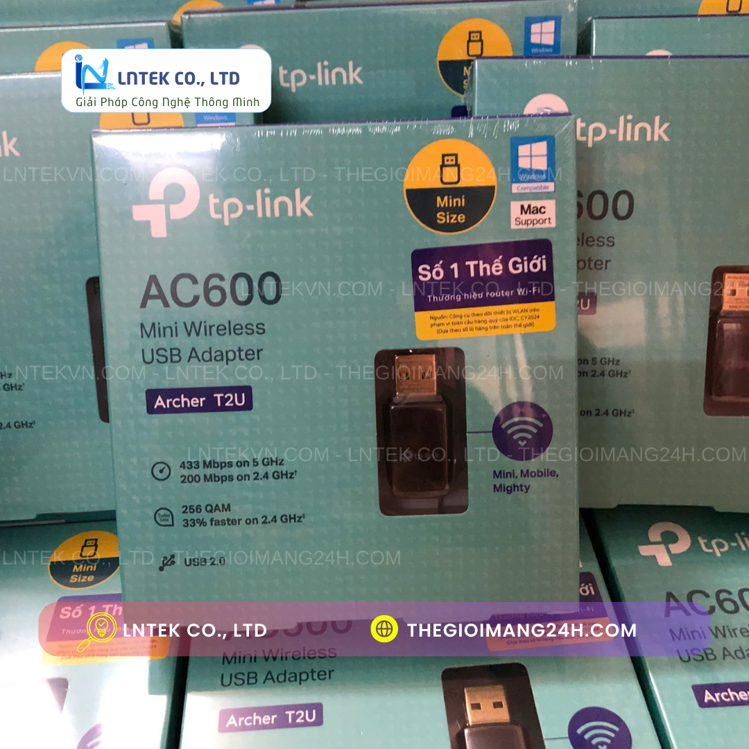USB WiFi TP-Link Archer T2U Băng Tần Kép AC600_LNTEK CO., LTD USB WiFi TP-Link Archer T2U Băng Tần Kép AC600_LNTEK CO., LTD